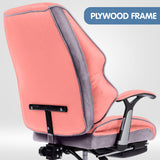 NNEDPE Faux Leather High Back Modern Reclining Executive Office Chair Pink