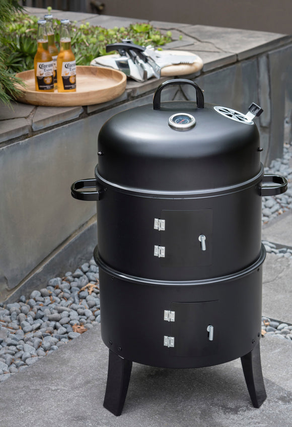 NNEKG Charmate Lawson Junior Charcoal Smoker & BBQ