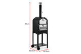 NNEKG Cookmaster 3 in 1 Outdoor Charcoal Smoker Grill Pizza Oven