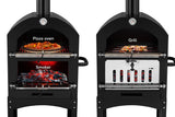 NNEKG Cookmaster 3 in 1 Outdoor Charcoal Smoker Grill Pizza Oven