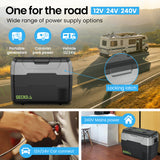 NNEMB 40L Portable Fridge Freezer 12V/24V/240V for Camping-Car-Caravan-Boats