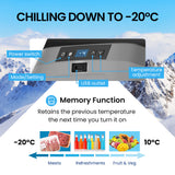 NNEMB 40L Portable Fridge Freezer 12V/24V/240V for Camping-Car-Caravan-Boats