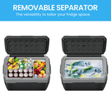 NNEMB 50L Portable Fridge Freezer 12V/24V/240V for Camping-Car-Caravan-Boats