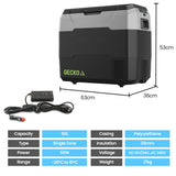 NNEMB 50L Portable Fridge Freezer 12V/24V/240V for Camping-Car-Caravan-Boats