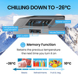 NNEMB 65L Portable Fridge Freezer 12V/24V/240V for Camping-Car-Caravan-Boats