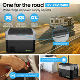 NNEMB 55L Portable Fridge Freezer 12V/24V/240V for Camping-Car-Caravan-Boats