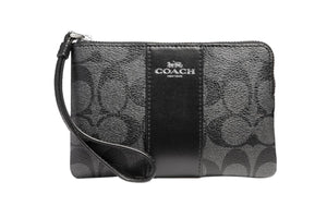 NNEKG Coach Corner Zip Wristlet In Signature Canvas (SVDK6)