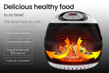 NNEMB 10L Electric Digital Air Fryer with Rotisserie-Rotating Fry Basket-Rack and Tongs-White