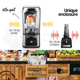 NNEMB Commercial Blender Quiet Enclosed Processor Smoothie Mixer Cafe Fruit