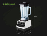 NNEMB 2L 2200W Commercial-Grade Blender with BPA-Free Jug for Drink-Smoothie-Food-Ice-White