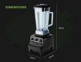 NNEMB 2L Commercial Blender Mixer Food Processor Smoothie Ice Crush Black