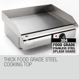 NNEMB Commercial Electric Flat Griddle Large 55x45cm 10A Countertop