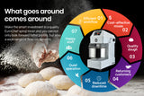 NNEMB Commercial 20L 1500W Spiral Dough Mixer Machine-2 Speed
