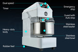 NNEMB Commercial 20L 1500W Spiral Dough Mixer Machine-2 Speed