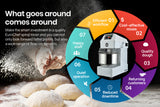 NNEMB Commercial 30L 1800W Spiral Dough Mixer Machine-2 Speed