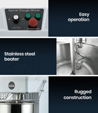 NNEMB Commercial 30L 1800W Spiral Dough Mixer Machine-2 Speed