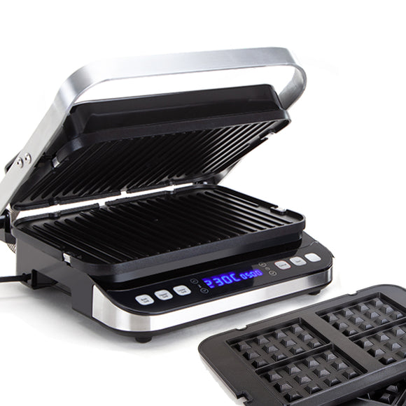 NNEMB Smart Multi Contact Grill and Sandwich Panini Press-with Waffle Maker Plates