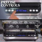 NNEMB Smart Multi Contact Grill and Sandwich Panini Press-with Waffle Maker Plates