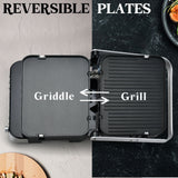 NNEMB 4-in-1 Smart Multi Contact Grill and Sandwich Panini Press-with Waffle Maker Plates
