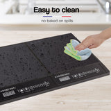 NNEMB Electric Induction Cooktop Portable Kitchen Ceramic Cooker Cooktop 15AMP