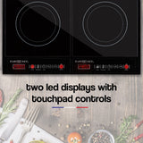 NNEMB Electric Induction Cooktop Portable Kitchen Ceramic Cooker Cooktop 15AMP