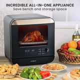 NNEMB 18L 9-in-1 Combi Steam Oven and Air Fryer-Black