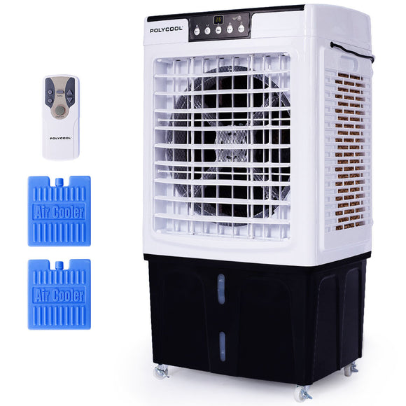 NNEMB 45L 125W Evaporative Air Cooler Portable Industrial Fan-Purifier-Humidifier-Remote Control