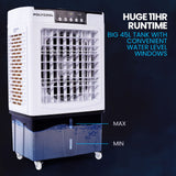 NNEMB 45L 125W Evaporative Air Cooler Portable Industrial Fan-Purifier-Humidifier-Remote Control