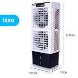 NNEMB 35L 220W Evaporative Air Cooler Portable Industrial Fan-Purifier-Humidifier-Remote Control