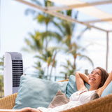 NNEMB 8L Evaporative Air Cooler Portable Home Fan-Purifier-Humidifier-Remote Control-Grey and White