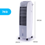 NNEMB 8L Evaporative Air Cooler Portable Home Fan-Purifier-Humidifier-Remote Control-Grey and White