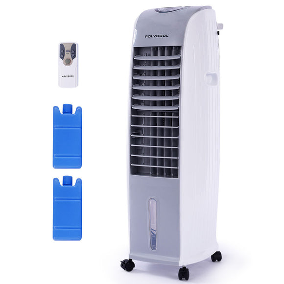 NNEMB 8L Evaporative Air Cooler Portable Home Fan-Purifier-Humidifier-Remote Control-Grey and White