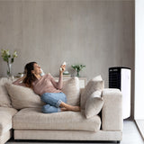 NNEMB 12L Evaporative Air Cooler Portable Home Fan-Purifier-Humidifier-Ioniser-Remote Control