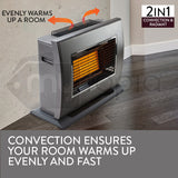 NNEMB Supaheat II LPG Indoor Gas Heater Room Floor Portable Flueless Radiant