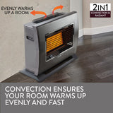 NNEMB Supaheat II Natural Gas Indoor Room Heater Portable Floor Flueless 80m&#178;