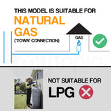 NNEMB Supaheat II Natural Gas Indoor Room Heater Portable Floor Flueless 80m&#178;