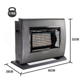 NNEMB Supaheat II Natural Gas Indoor Room Heater Portable Floor Flueless 80m&#178;