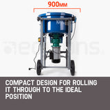 NNEMB 100L Mixer Mortar Electric Cement 1500W Screed Pan Heavy Duty