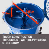 NNEMB 100L Mixer Mortar Electric Cement 1500W Screed Pan Heavy Duty