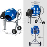NNEMB 135L Portable Electric Concrete Cement Mixer