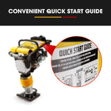NNEMB 80kg Tamper Rammer Compactor-Wacker Petrol 7HP Packer Jack Plate