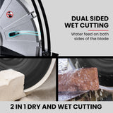 NNEMB 355mm Electric Circular Concrete Saw Wet/Dry-with Diamond Blade