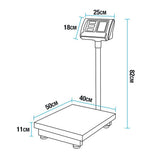 NNEMB 150kg/20g Platform Weighing Scales Electronic Digital Accurate Heavy-Duty Commercial Floor Scale