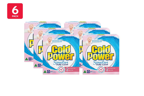NNEKG Cold Power Pure Sensitive Laundry Powder 2kg Pack of 6