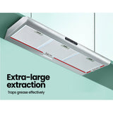 NNEDSZ   900mm Stainless Steel Kitchen Canopy With 4 PCS filter Replacement