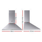 NNEDSZ   600mm  Stainless Steel Home Kitchen Canopy Vent 60cm