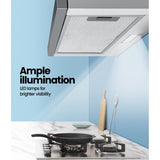NNEDSZ Rangehood 600mm Range Hood Slide Out 60cm Stainless Steel Kitchen Canopy