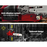 NNEDSZ 25CC Commercial Petrol Chainsaw - Red & Black