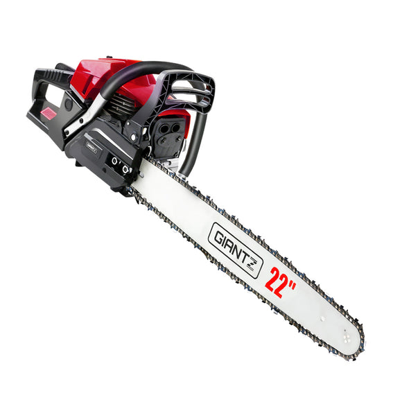 NNEDSZ 58cc Commercial Petrol Chainsaw 22 Bar E-Start Chains Saw Tree Pruning