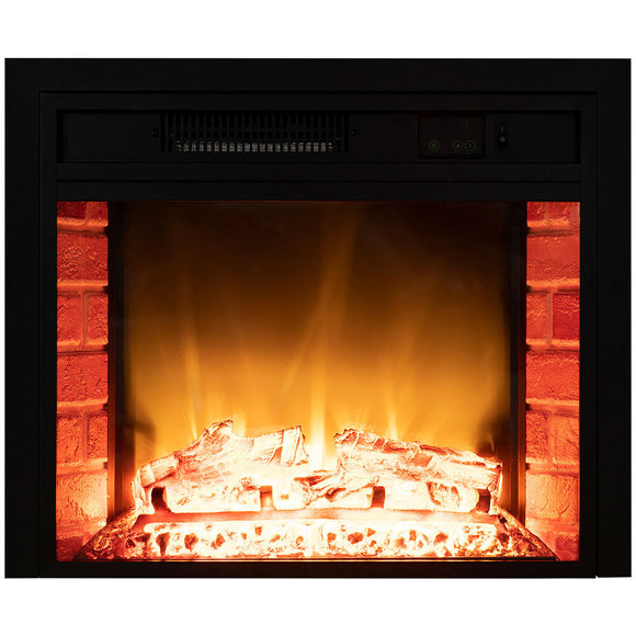 NNEMB 65cm Built In Recessed Electric Fireplace Heater with Flame Effect Options